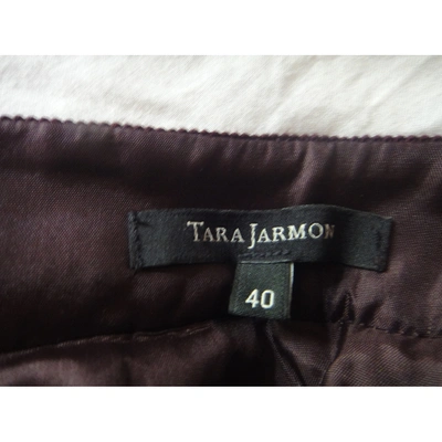 Pre-owned Tara Jarmon Mid-length Skirt In Burgundy