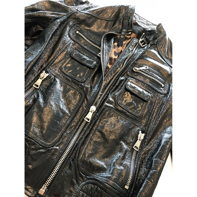 Pre-owned Dolce & Gabbana Leather Biker Jacket In Black