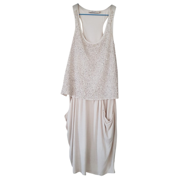 reiss beige dress