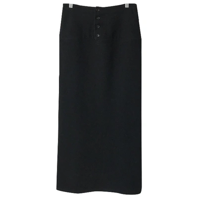 Pre-owned Yohji Yamamoto Black Wool Skirt