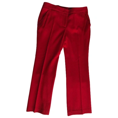 Pre-owned Alexander Mcqueen Wool Straight Pants In Red