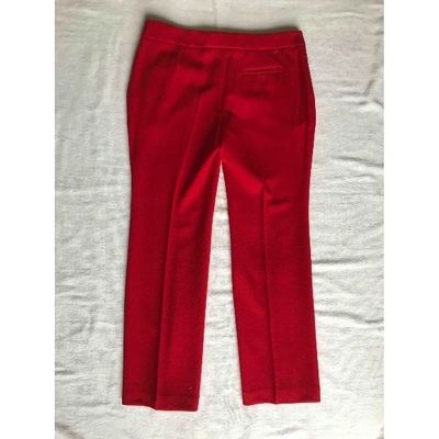 Pre-owned Alexander Mcqueen Wool Straight Pants In Red