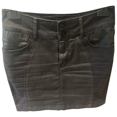 Pre-owned Karen Millen Black Cotton - Elasthane Skirt