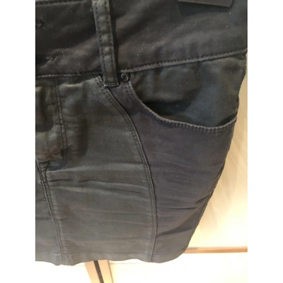 Pre-owned Karen Millen Black Cotton - Elasthane Skirt