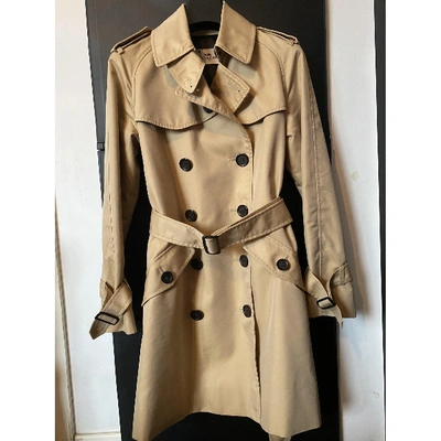 Pre-owned Coach Khaki Cotton Trench Coat