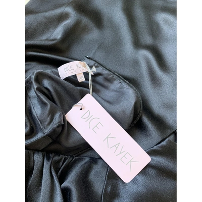 Pre-owned Dice Kayek Silk Mid-length Dress In Black