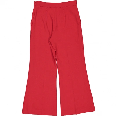 Pre-owned Fendi Wool Large Pants In Red
