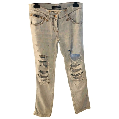 Pre-owned Dolce & Gabbana Straight Jeans In Blue