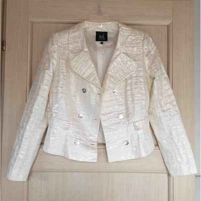 Pre-owned Anna Sui Jacket In Ecru