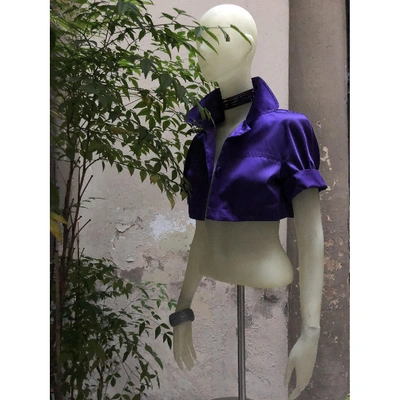 Pre-owned Pinko Short Vest In Purple