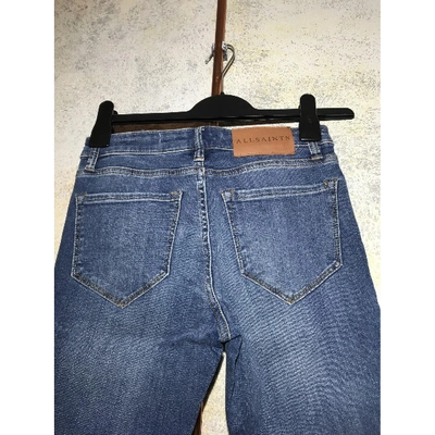 Pre-owned Allsaints Slim Jeans In Blue