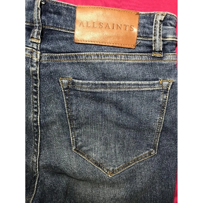 Pre-owned Allsaints Slim Jeans In Blue