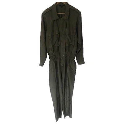 Pre-owned Gucci Green Silk Jumpsuit