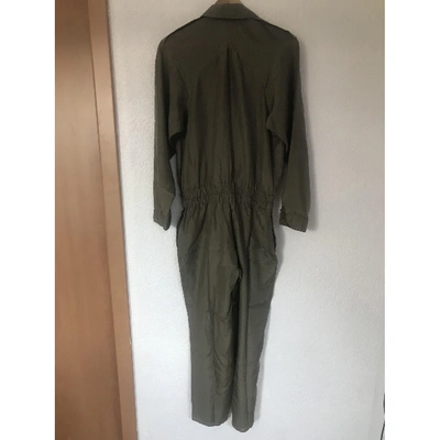 Pre-owned Gucci Green Silk Jumpsuit