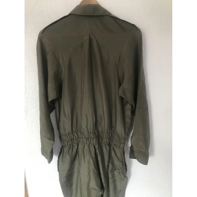 Pre-owned Gucci Green Silk Jumpsuit