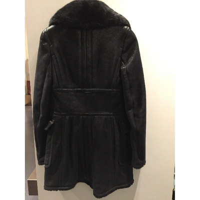 Pre-owned Gucci Black Shearling Coat