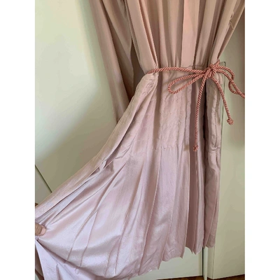 Pre-owned Genny Silk Dress In Pink
