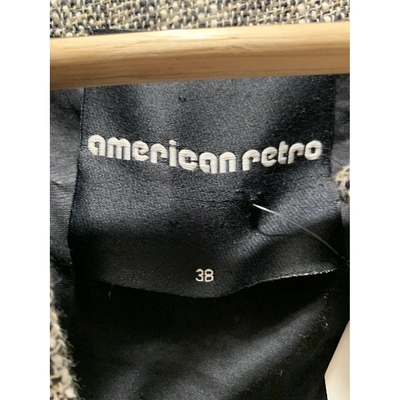 Pre-owned American Retro Tweed Short Vest In Beige