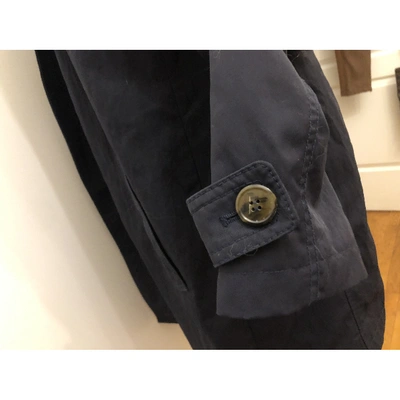 Pre-owned Tommy Hilfiger Coat In Navy