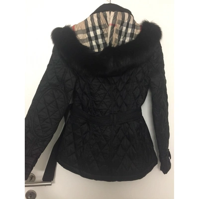 Pre-owned Burberry Coat In Black