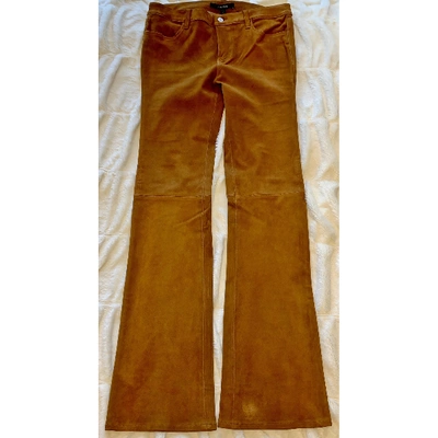 Pre-owned J Brand Trousers In Brown
