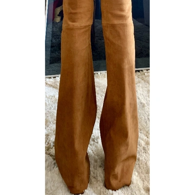Pre-owned J Brand Trousers In Brown