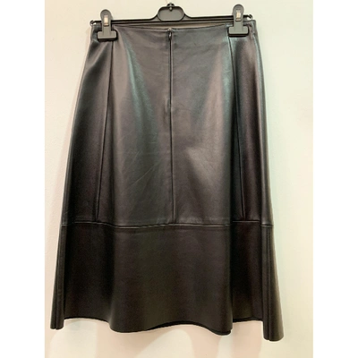 Pre-owned Drome Leather Mid-length Skirt In Black