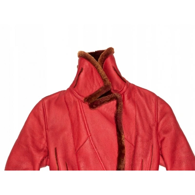 Pre-owned Sylvie Schimmel Red Leather Jacket