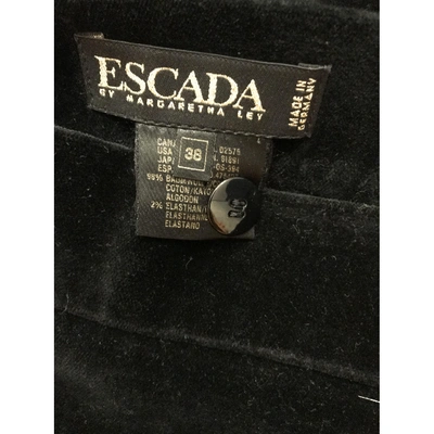 Pre-owned Escada Velvet Mini Skirt In Black