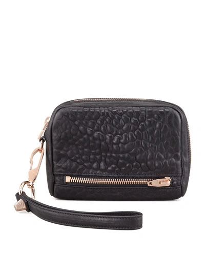 Alexander Wang Fumo Zip-around Wristlet Bag, Black