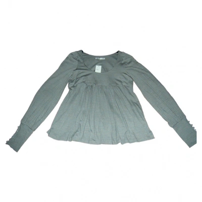 Pre-owned Maje Wool Blouse In Grey