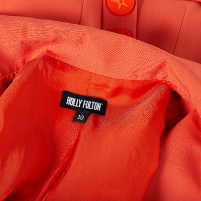 Pre-owned Holly Fulton Wool Jacket In Orange