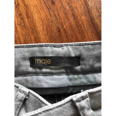 Pre-owned Maje Slim Jeans In Grey