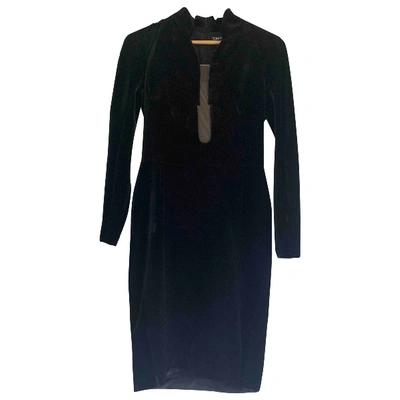 Pre-owned Tom Ford Velvet Mid-length Dress In Black