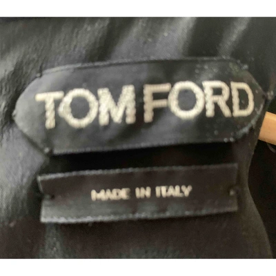Pre-owned Tom Ford Velvet Mid-length Dress In Black