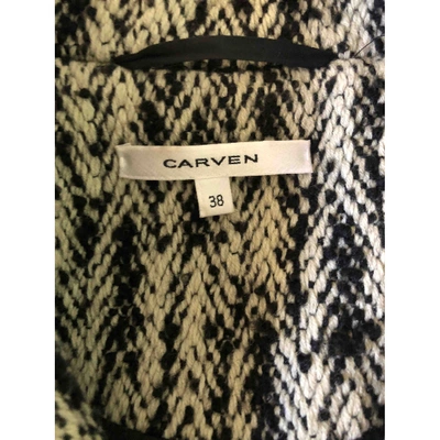 Pre-owned Carven Wool Coat In Grey