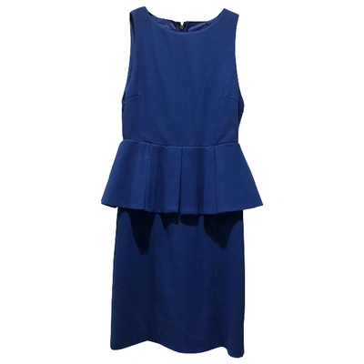 Pre-owned Alice And Olivia Silk Mini Dress In Blue