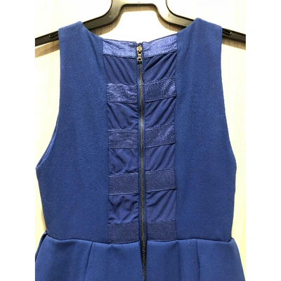 Pre-owned Alice And Olivia Silk Mini Dress In Blue