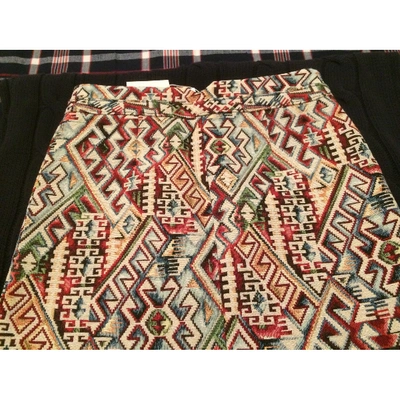 Pre-owned Swildens Wool Mini Skirt In Multicolour