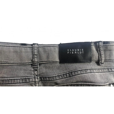 Pre-owned Claudie Pierlot Fall Winter 2019 Grey Cotton - Elasthane Jeans