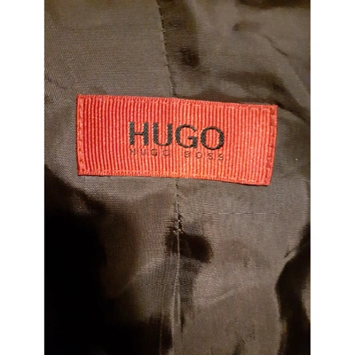 Pre-owned Hugo Boss Velvet Blazer In Brown