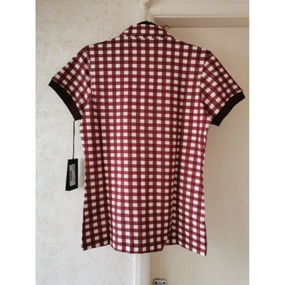 Pre-owned Mulberry Burgundy Cotton Top