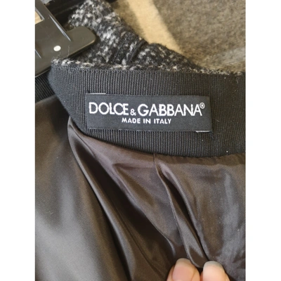 Pre-owned Dolce & Gabbana Wool Mini Skirt In Grey