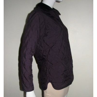 Pre-owned Barbour Short Vest In Purple