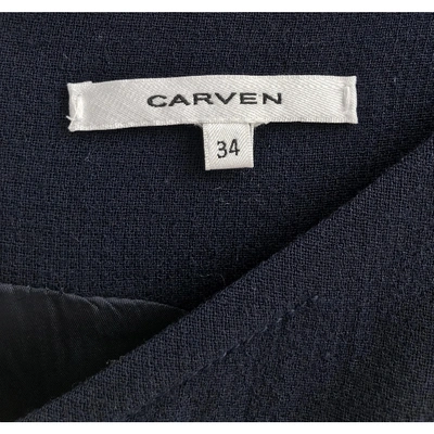 Pre-owned Carven Navy Wool Dress