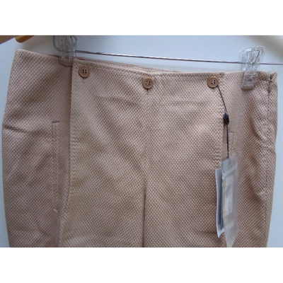 Pre-owned Alexander Mcqueen Beige Cotton Trousers