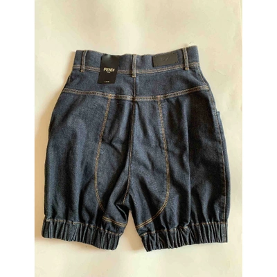 Pre-owned Fendi Blue Denim - Jeans Shorts