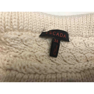 Pre-owned Escada Ecru Wool Knitwear