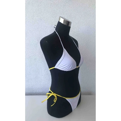 Pre-owned Fendi Two-piece Swimsuit In White