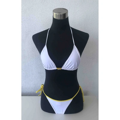 Pre-owned Fendi Two-piece Swimsuit In White